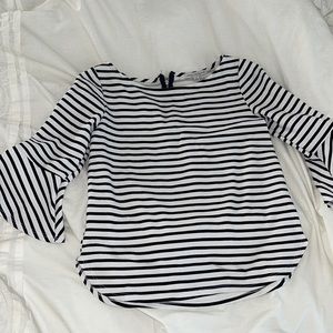 Black & White Bell 3/4 Sleeve Blouse